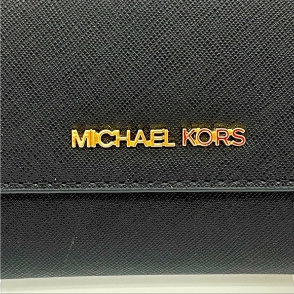Michael Kors Trifold Wallet Black Leather - Picture 7 of 8